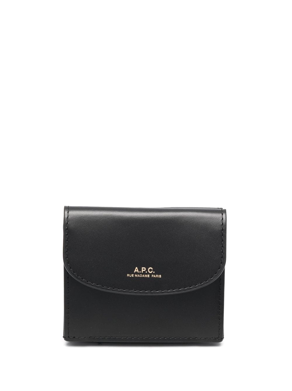 A.P.C. logo-stamp wallet - Black von A.P.C.