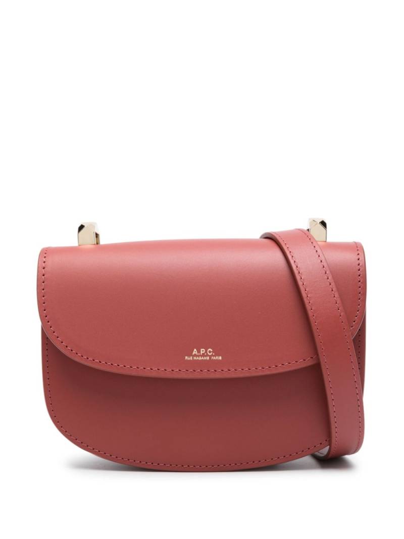 A.P.C. mini Genève leather shoulder bag - Red von A.P.C.