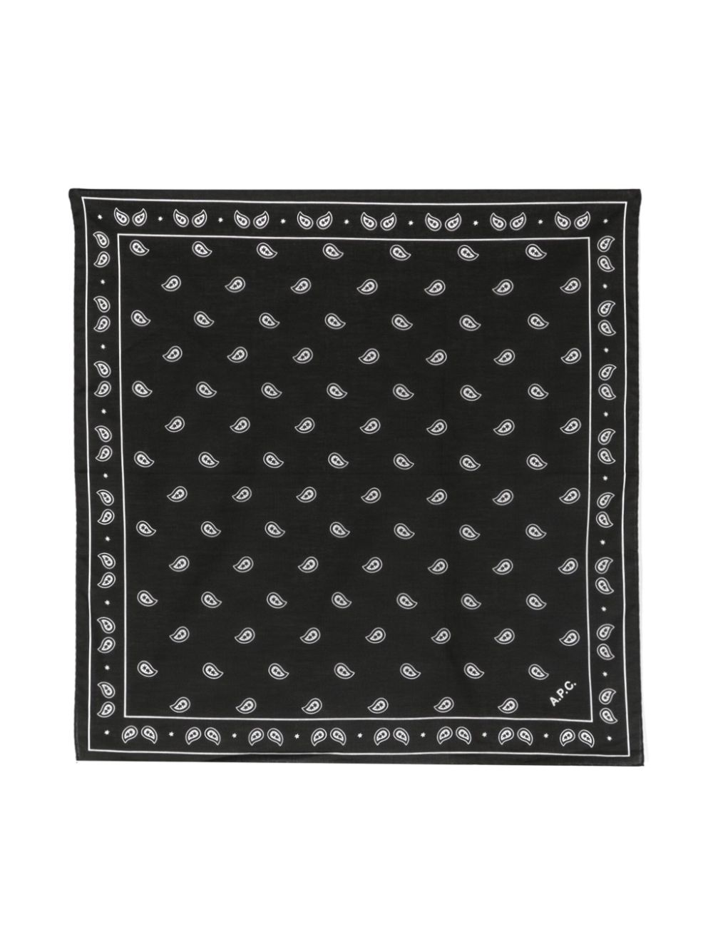 A.P.C. paisley-print cotton bandana - Black von A.P.C.