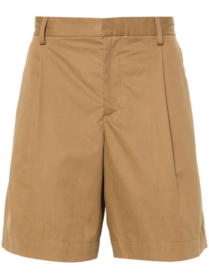 A.P.C. pleated cotton bermuda shorts - Brown von A.P.C.