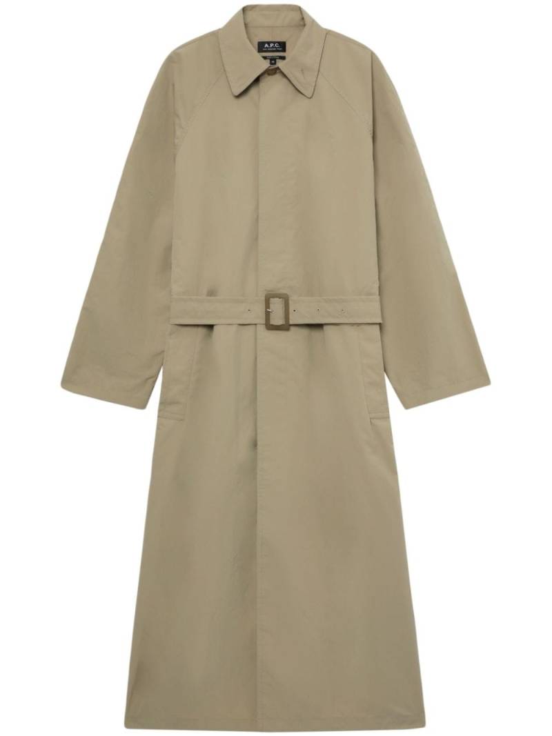 A.P.C. pointed-collar belted trench coat - Neutrals von A.P.C.