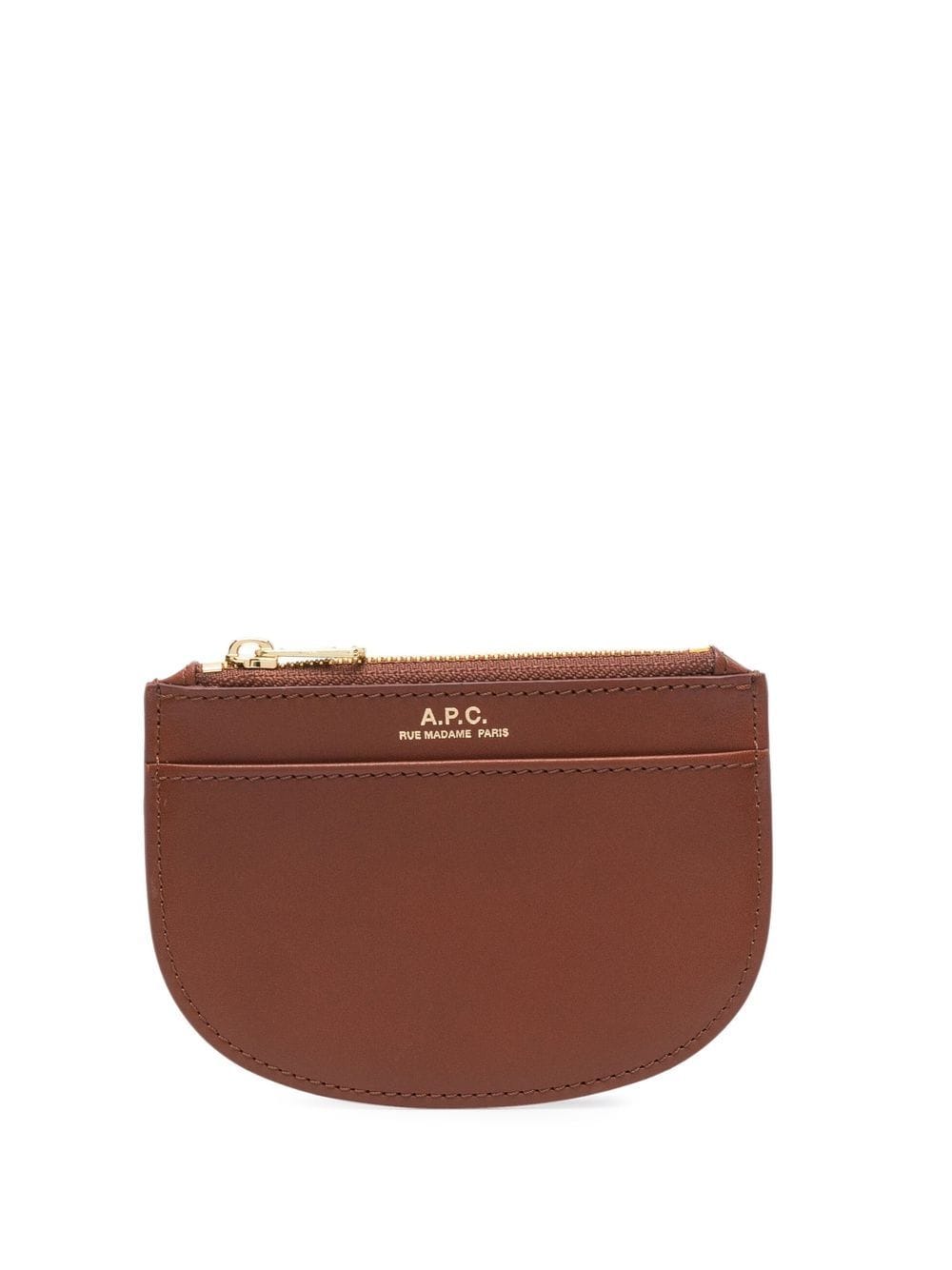 A.P.C. rounded leather purse - Brown von A.P.C.