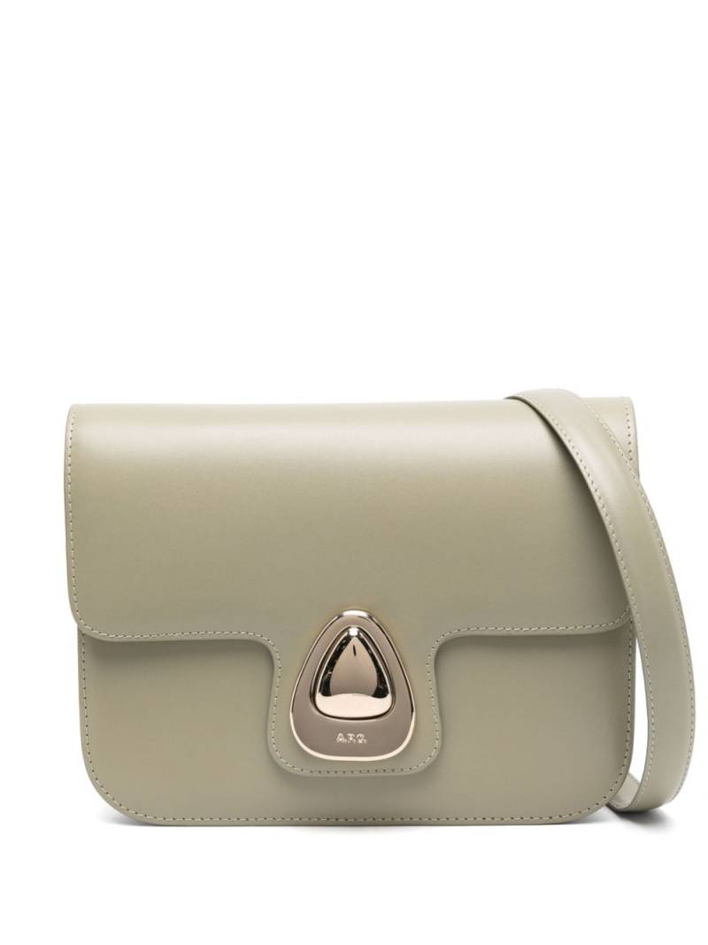 A.P.C. Astra leather shoulder bag - Green von A.P.C.