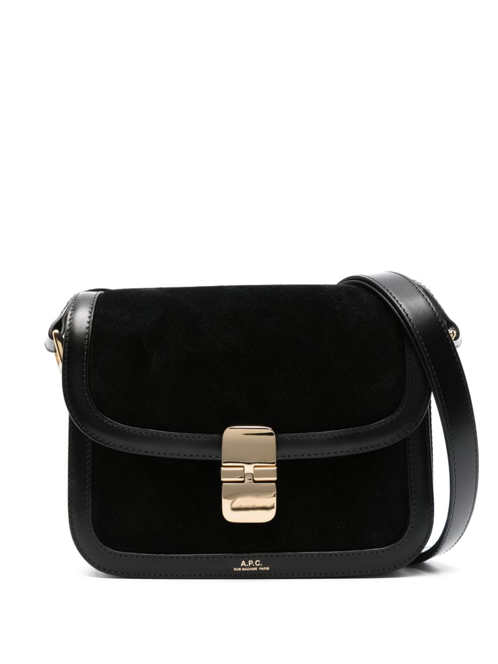 A.P.C. small Grace suede shoulder bag - Black von A.P.C.