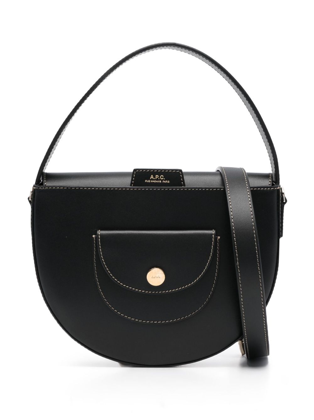 A.P.C. small Le Pocket leather tote bag - Black von A.P.C.