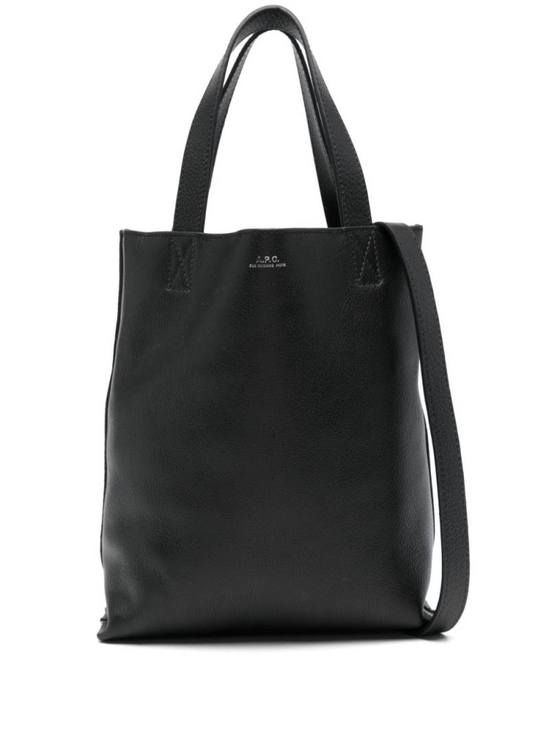 A.P.C. small Maiko leather tote bag - Black von A.P.C.