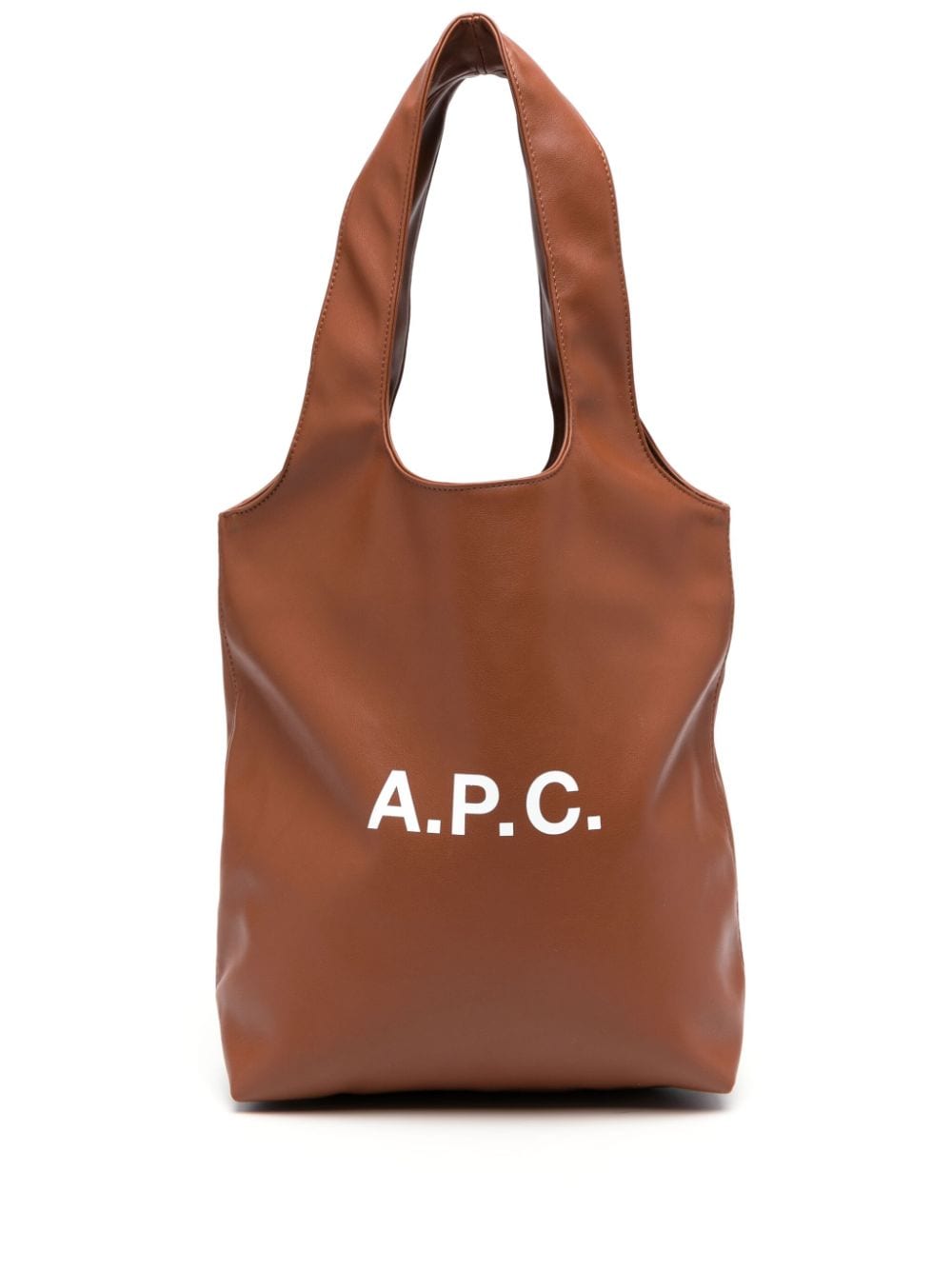 A.P.C. small Ninon logo-print tote bag - Brown von A.P.C.