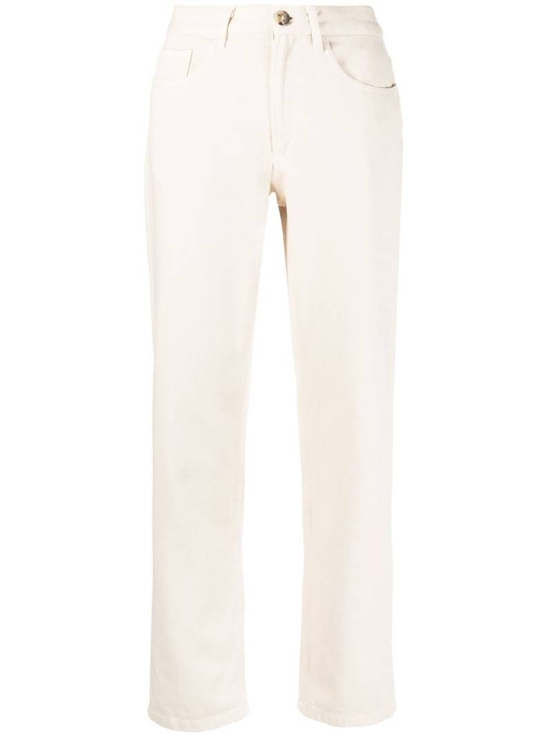 A.P.C. straight-leg high-waisted trousers - Neutrals von A.P.C.