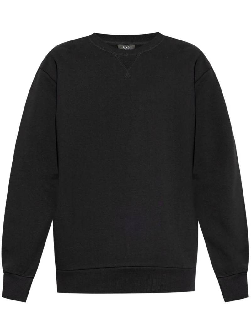 A.P.C. v-insert cotton sweatshirt - Black von A.P.C.