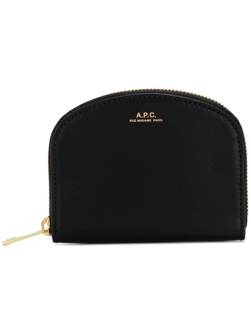 A.P.C. Demi-Lune wallet - Black von A.P.C.