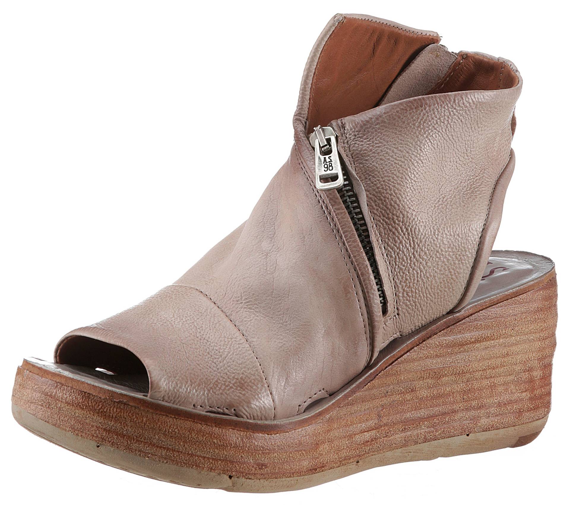 A.S.98 Schaftsandalette »CALVADOS«, Sommerschuh, Sandalette, Keilabsatz, mit zwei Reissverschlüssen von A.S.98