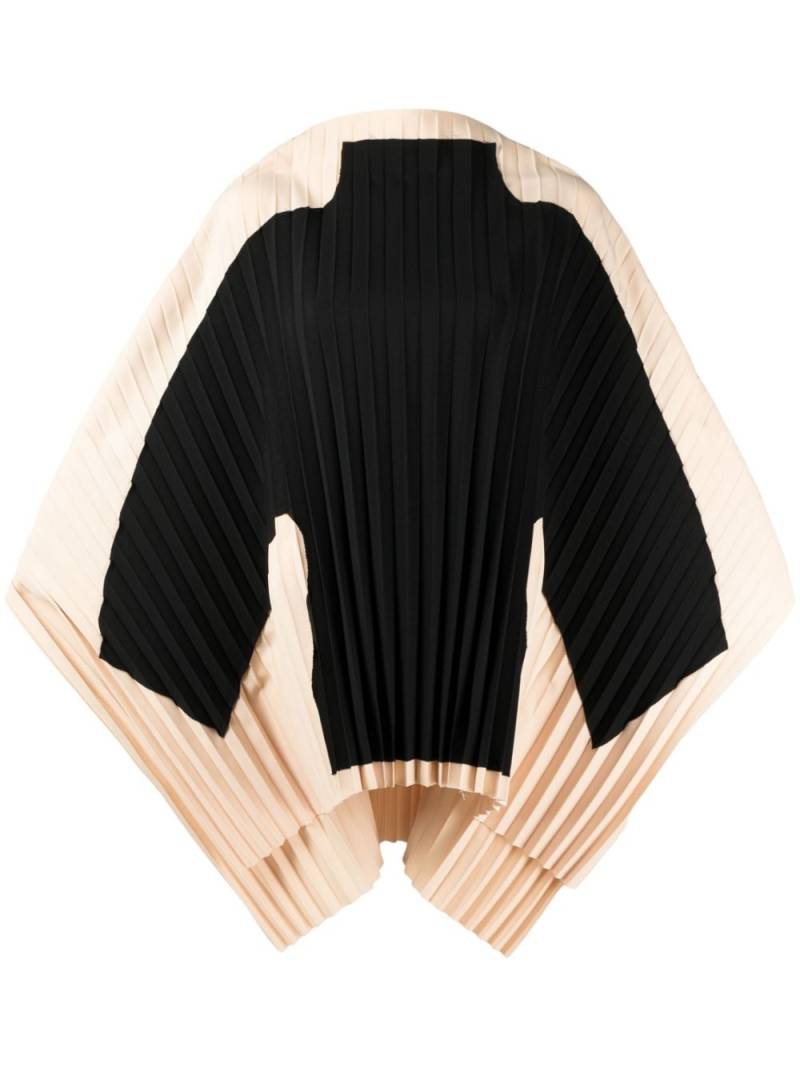 A.W.A.K.E. Mode colour-block pleated blouse - Black von A.W.A.K.E. Mode