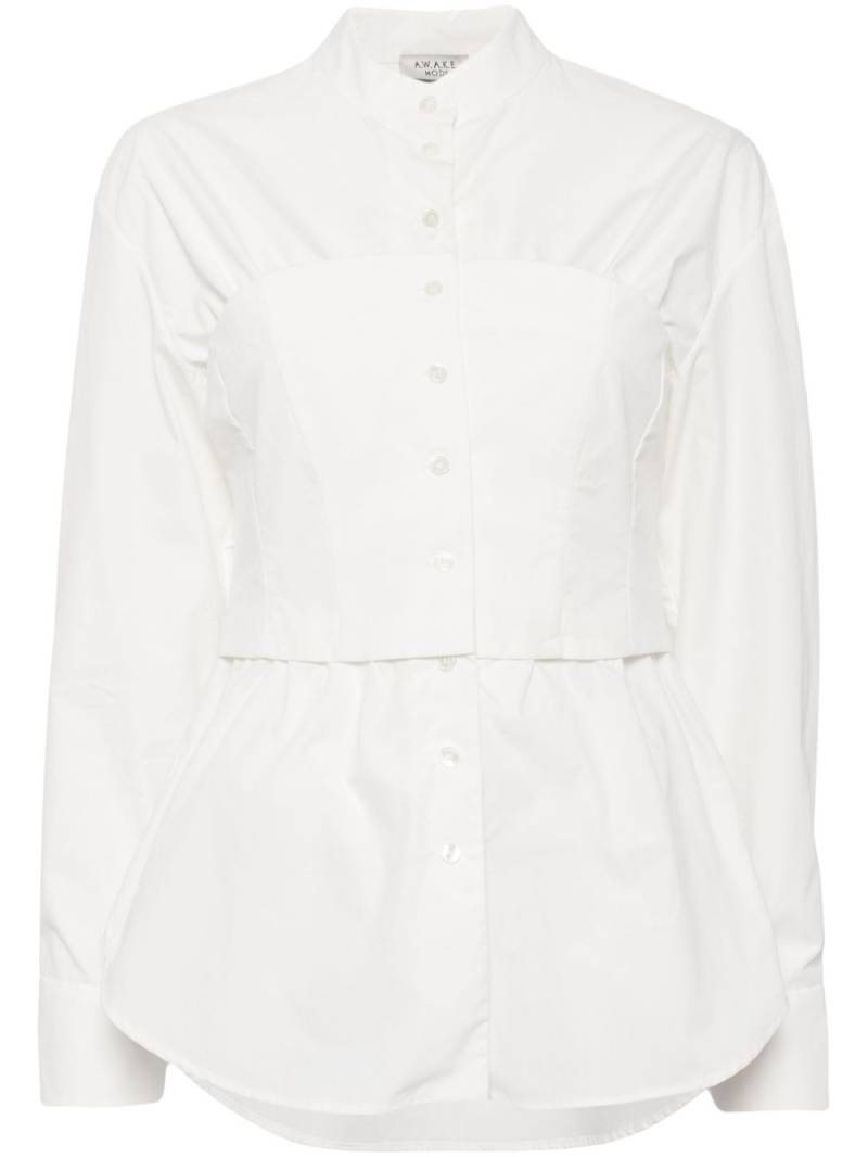 A.W.A.K.E. Mode corset-style cotton shirt - White von A.W.A.K.E. Mode