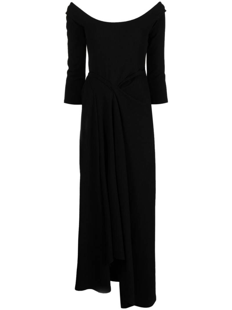 A.W.A.K.E. Mode off-shoulder draped maxi dress - Black von A.W.A.K.E. Mode