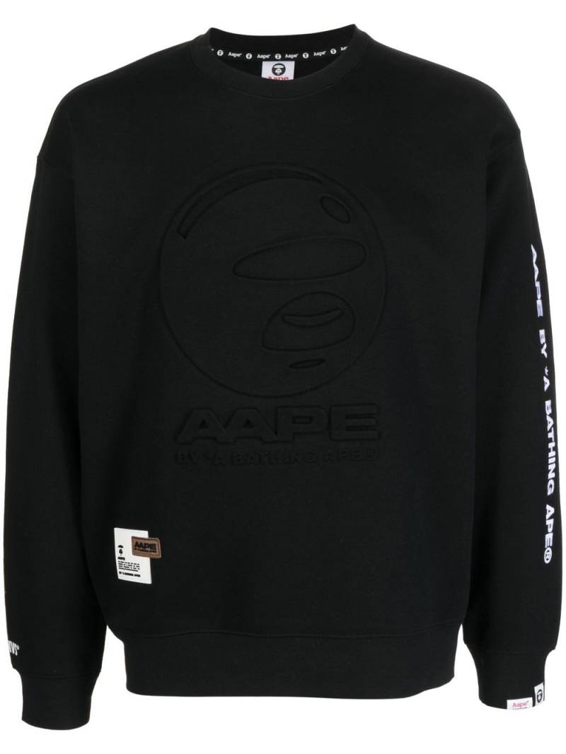 AAPE BY *A BATHING APE® 3D logo cotton sweatshirt - Black von AAPE BY *A BATHING APE®