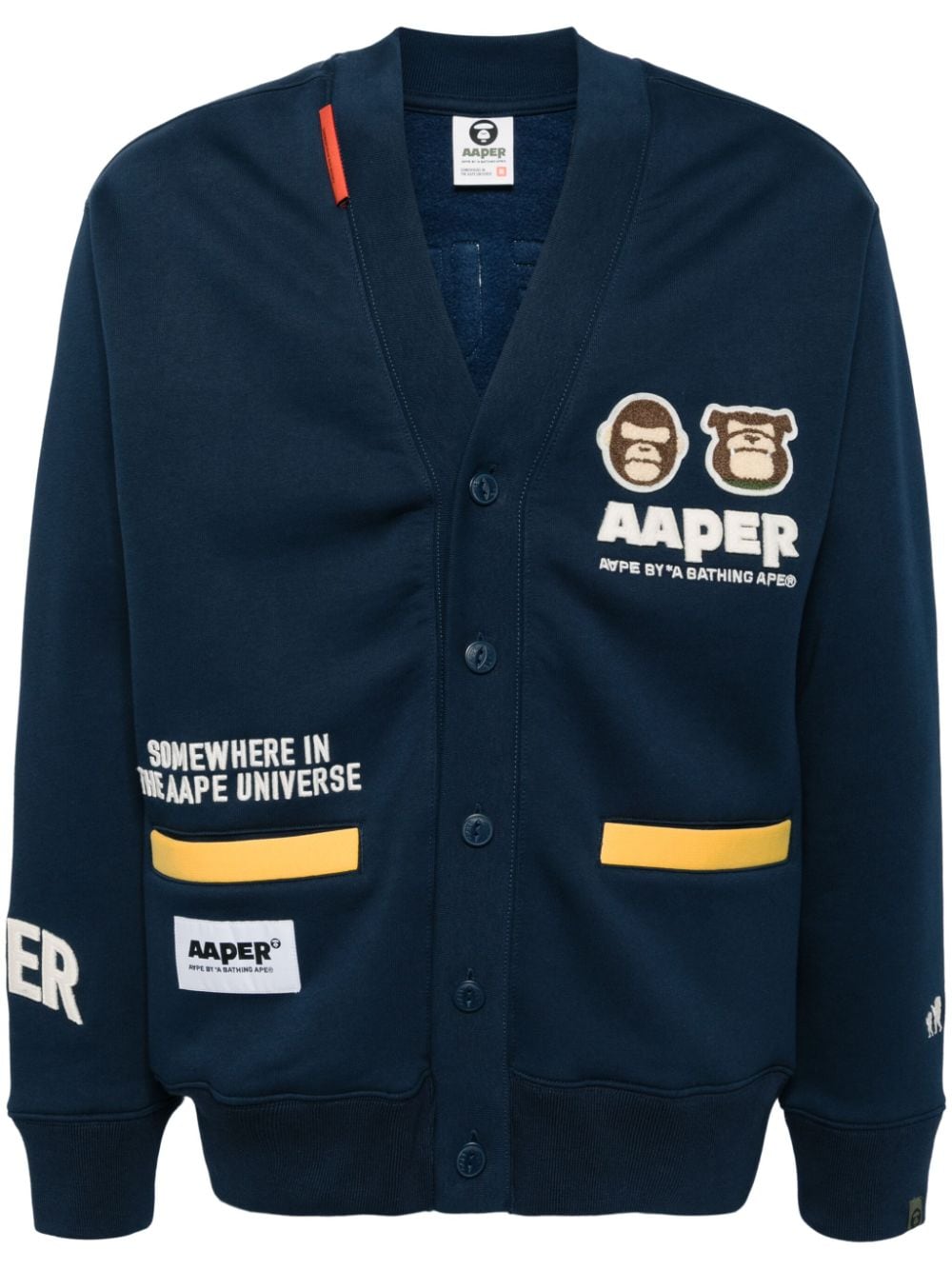 AAPE BY *A BATHING APE® AAPER button down cardigan - Blue von AAPE BY *A BATHING APE®