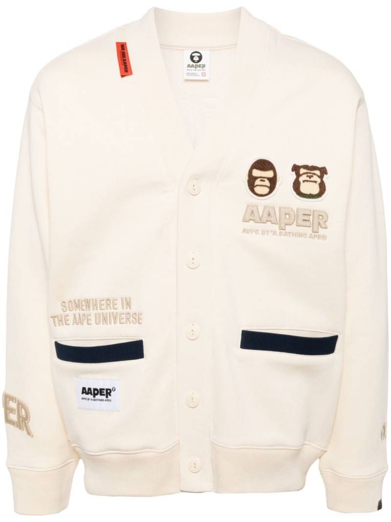 AAPE BY *A BATHING APE® AAPER button down cardigan - Neutrals von AAPE BY *A BATHING APE®