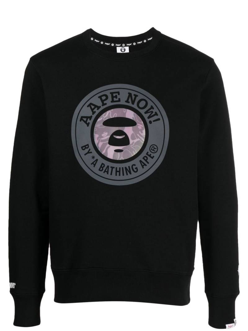 AAPE BY *A BATHING APE® AapeNow graphic sweatshirt - Black von AAPE BY *A BATHING APE®