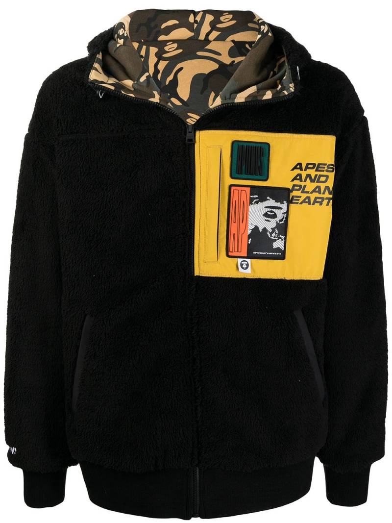 AAPE BY *A BATHING APE® Ape reversible hooded jacket - Black von AAPE BY *A BATHING APE®