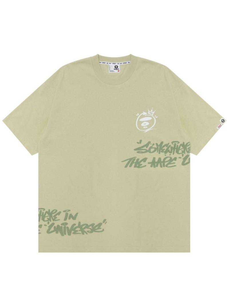 AAPE BY *A BATHING APE® Graffiti BAPE cotton T-shirt - Green von AAPE BY *A BATHING APE®