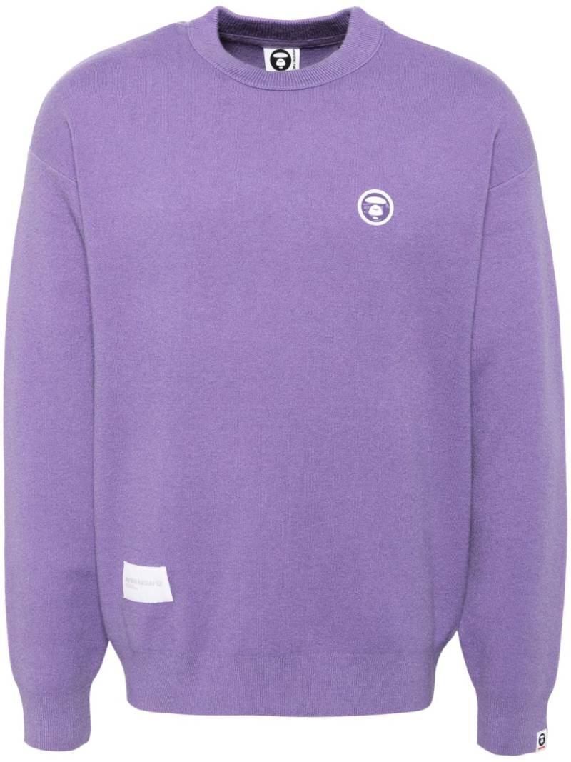 AAPE BY *A BATHING APE® Monoface logo jumper - Purple von AAPE BY *A BATHING APE®