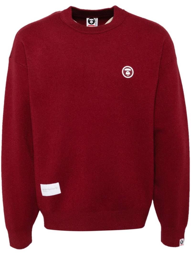 AAPE BY *A BATHING APE® Monoface logo jumper - Red von AAPE BY *A BATHING APE®