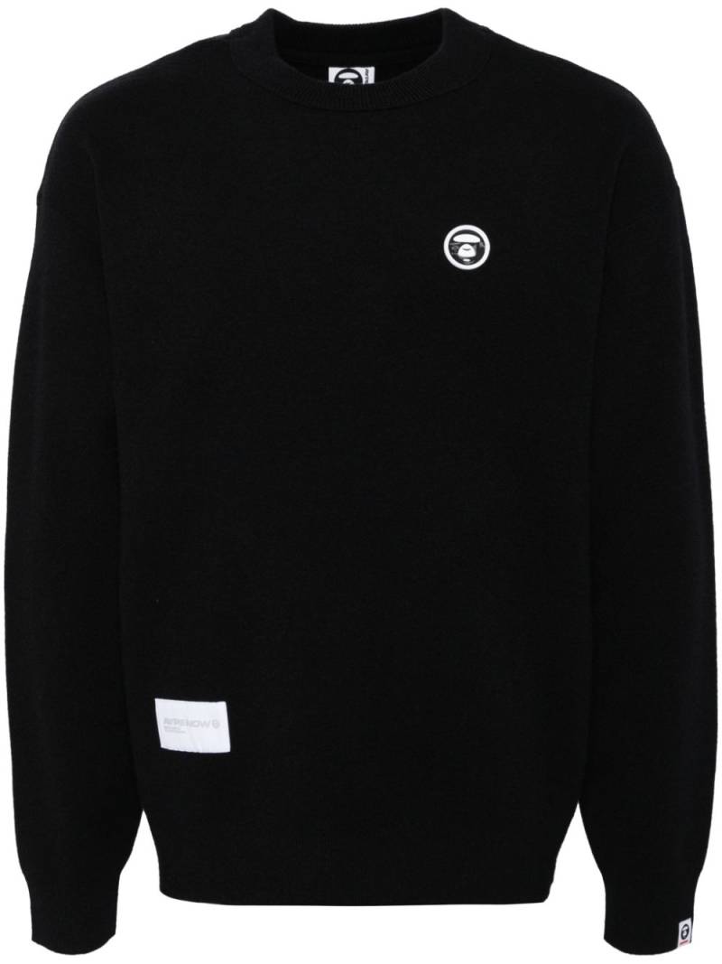 AAPE BY *A BATHING APE® Moonface logo jumper - Black von AAPE BY *A BATHING APE®