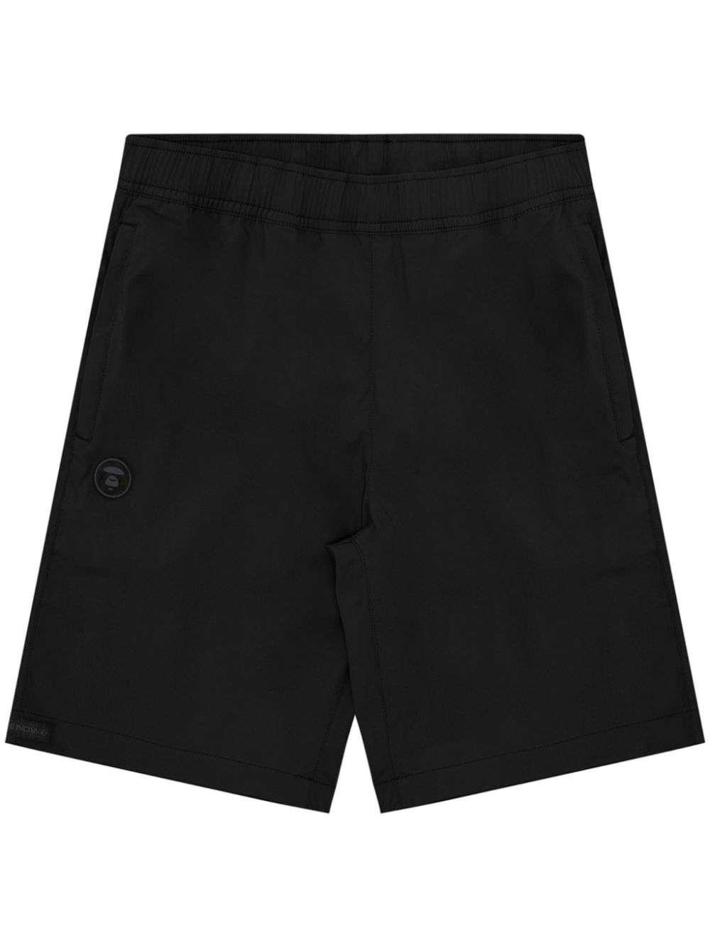 AAPE BY *A BATHING APE® Moonface logo-patch shorts - Black von AAPE BY *A BATHING APE®