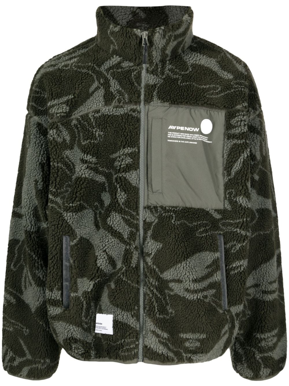 AAPE BY *A BATHING APE® camouflage-print fleece jacket - Green von AAPE BY *A BATHING APE®