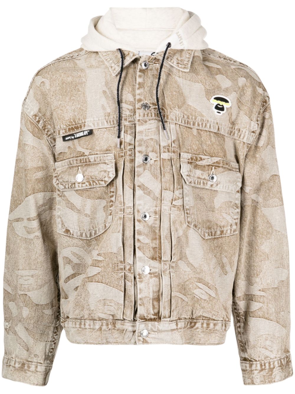 AAPE BY *A BATHING APE® camouflage-print hooded denim jacket - Brown von AAPE BY *A BATHING APE®