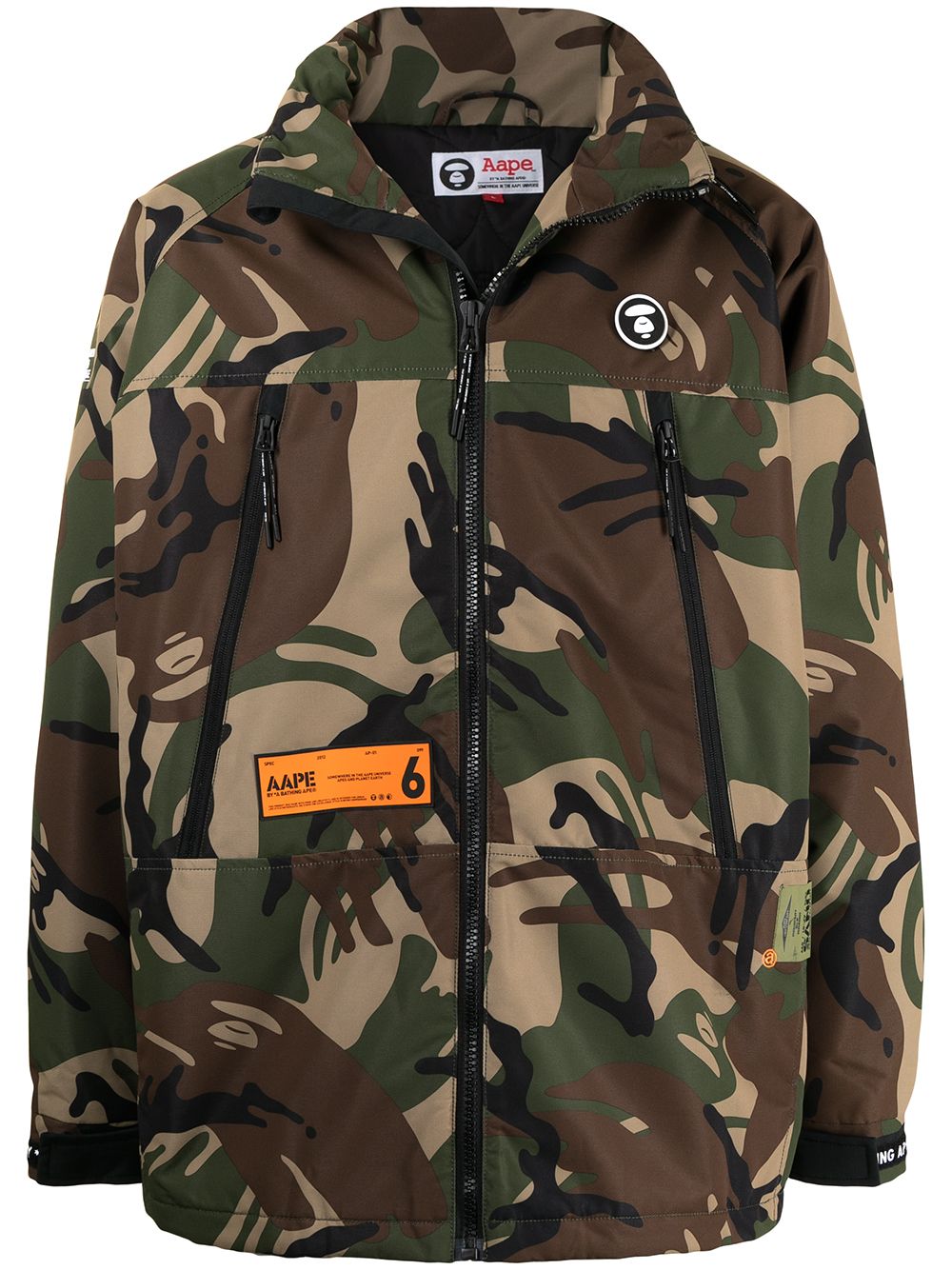 AAPE BY *A BATHING APE® camouflage-print zip-through jacket - Green von AAPE BY *A BATHING APE®