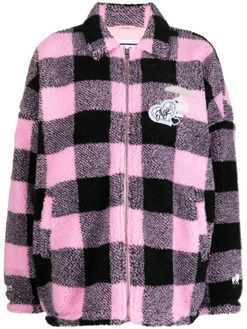 AAPE BY *A BATHING APE® check-pattern shirt jacket - Pink von AAPE BY *A BATHING APE®