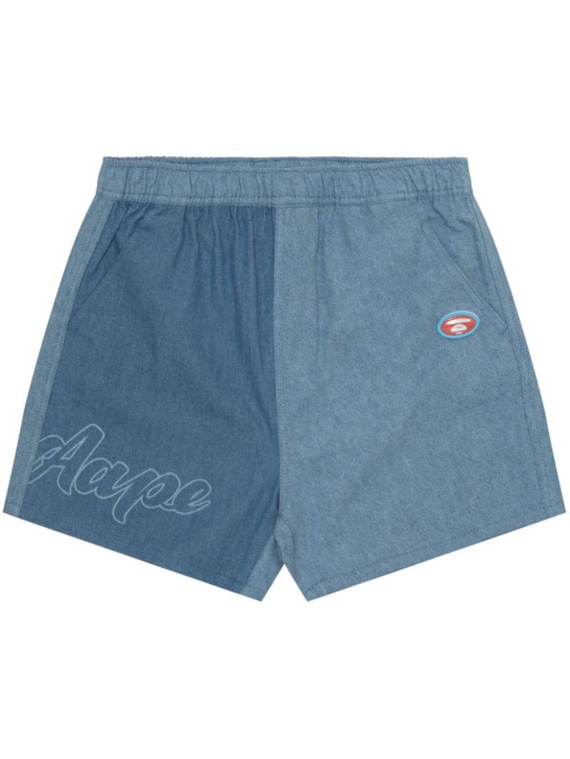 AAPE BY *A BATHING APE® colour-block track shorts - Blue von AAPE BY *A BATHING APE®