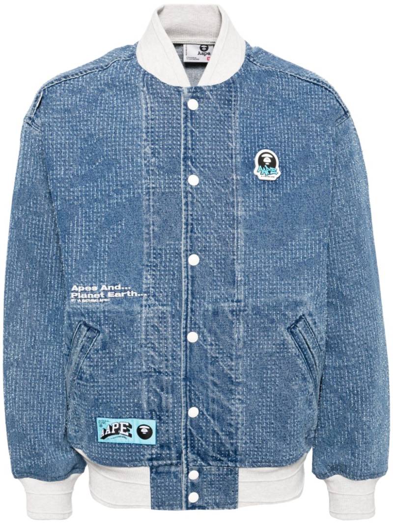 AAPE BY *A BATHING APE® denim bomber jacket - Blue von AAPE BY *A BATHING APE®