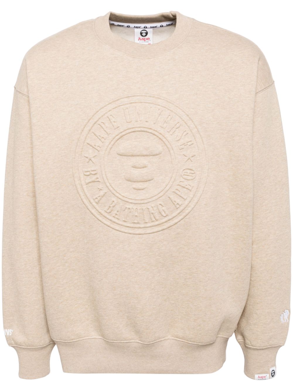 AAPE BY *A BATHING APE® embossed logo-print sweatshirt - Neutrals von AAPE BY *A BATHING APE®