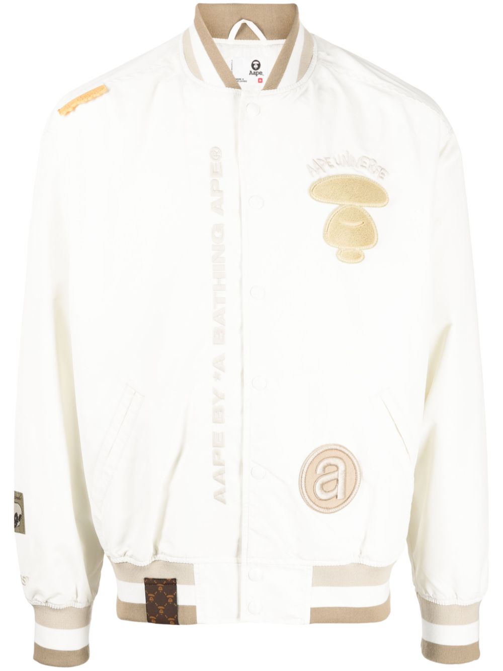 AAPE BY *A BATHING APE® embroidered bomber jacket - White von AAPE BY *A BATHING APE®