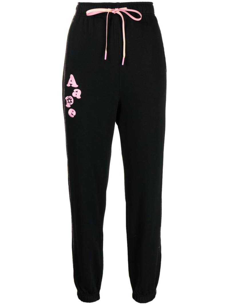 AAPE BY *A BATHING APE® embroidered contrast track pants - Black von AAPE BY *A BATHING APE®