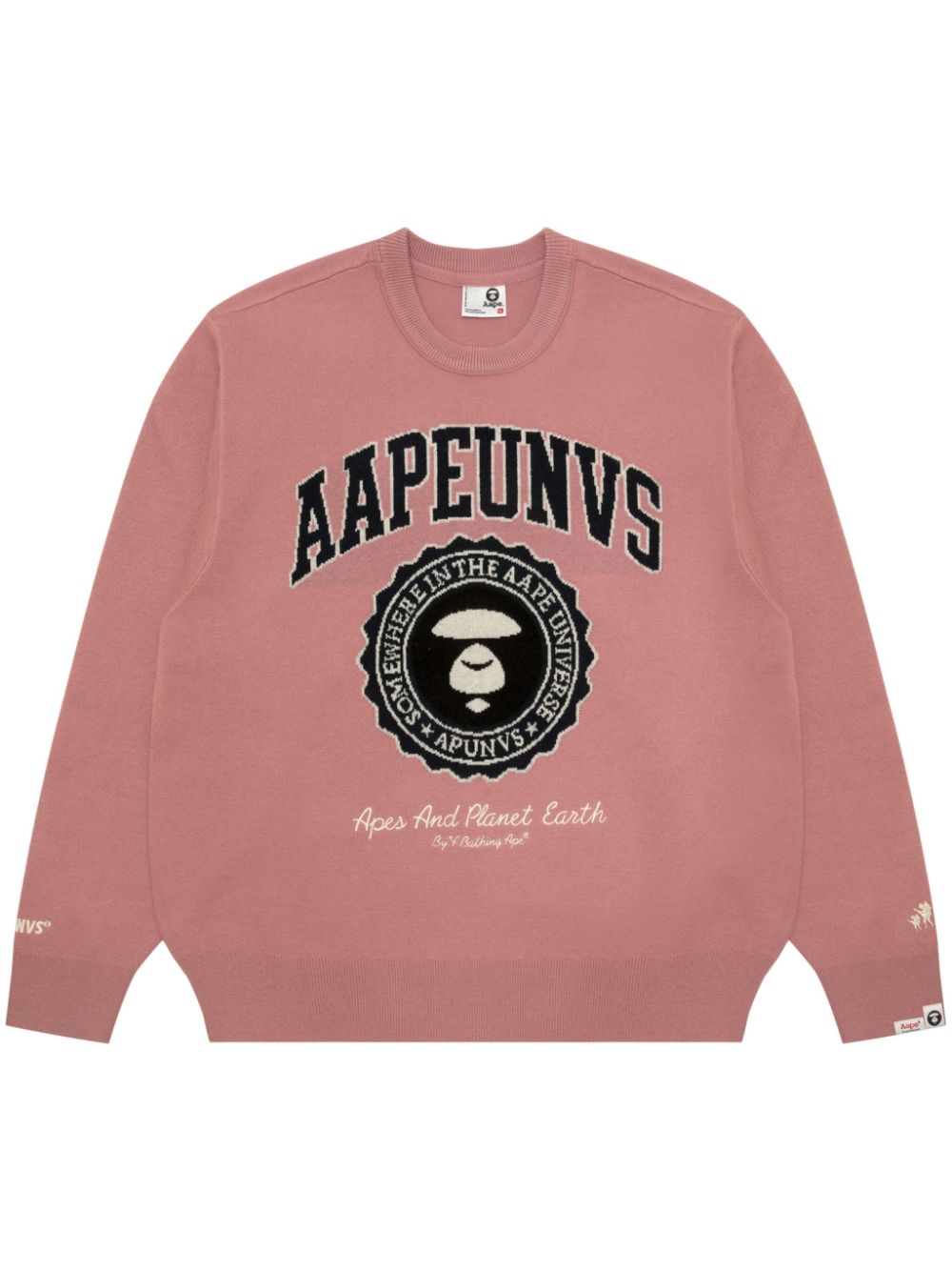 AAPE BY *A BATHING APE® embroidered-logo sweater - Pink von AAPE BY *A BATHING APE®