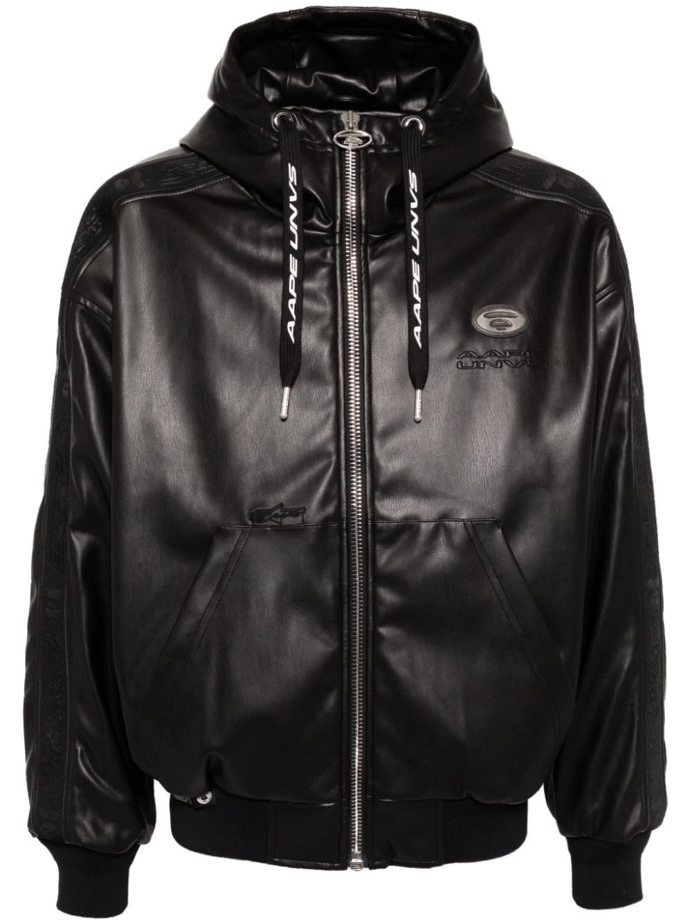 AAPE BY *A BATHING APE® faux-leather jacket - Black von AAPE BY *A BATHING APE®