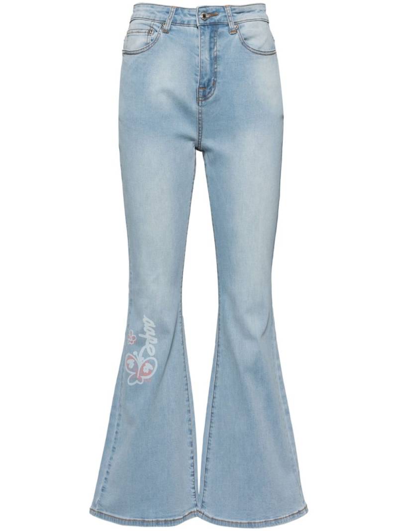 AAPE BY *A BATHING APE® flared high-waisted jeans - Blue von AAPE BY *A BATHING APE®