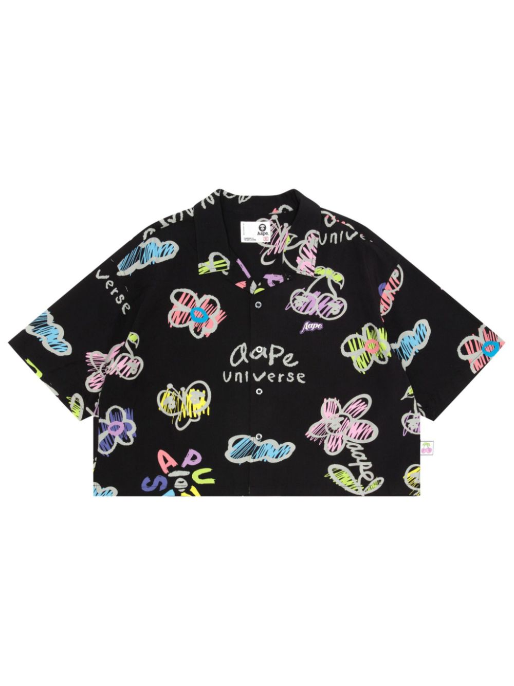 AAPE BY *A BATHING APE® floral-print button-up shirt - Black von AAPE BY *A BATHING APE®