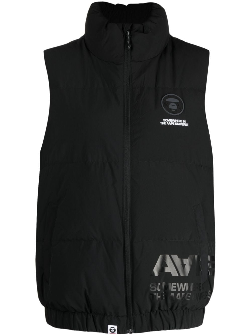 AAPE BY *A BATHING APE® funnel-neck padded gilet - Black von AAPE BY *A BATHING APE®