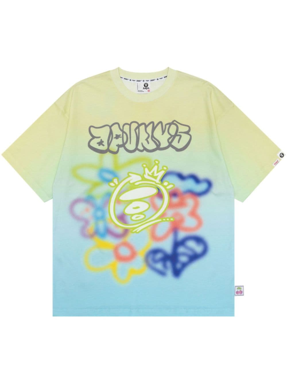 AAPE BY *A BATHING APE® graffiti-print cotton T-shirt - Green von AAPE BY *A BATHING APE®