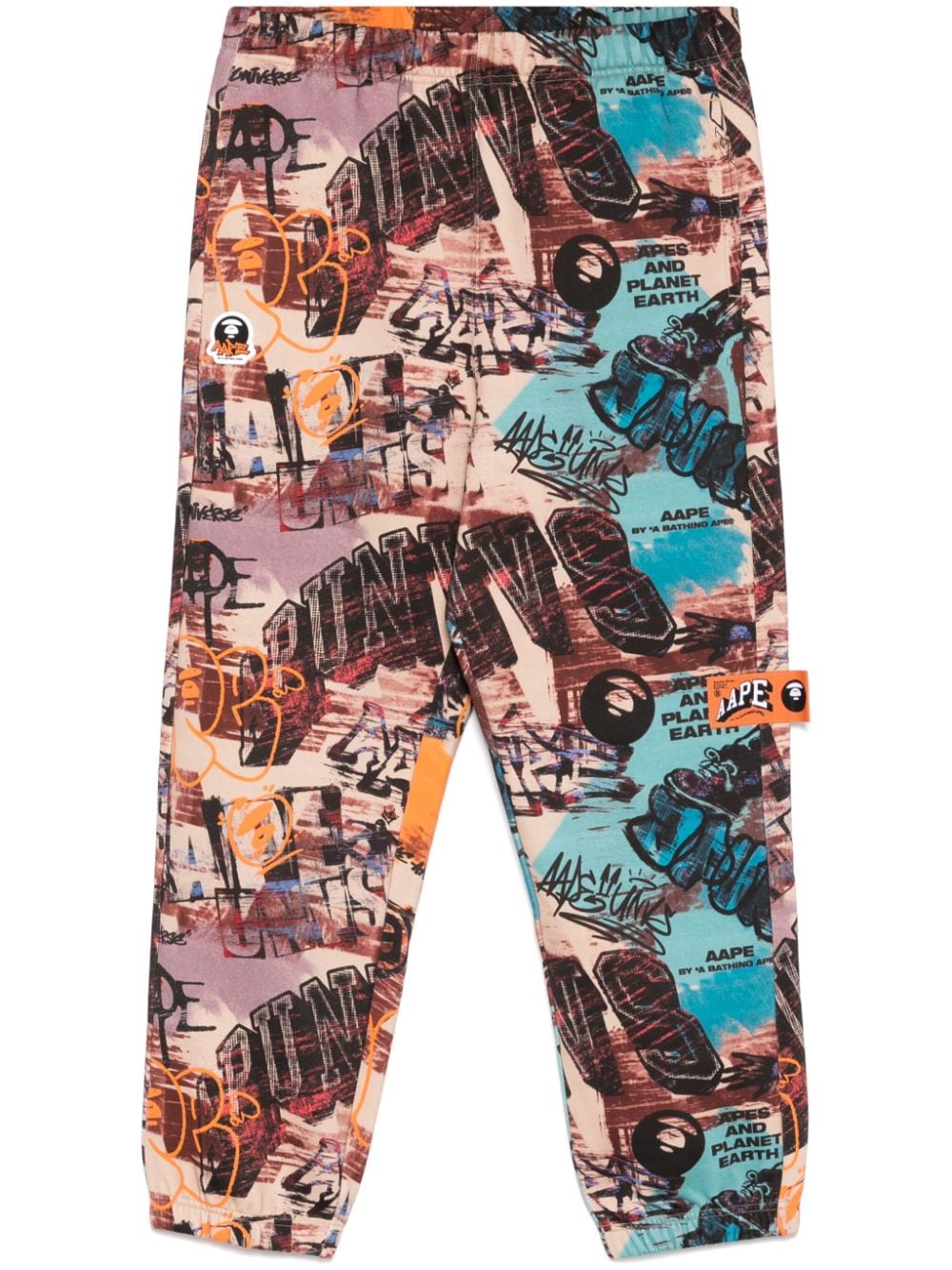 AAPE BY *A BATHING APE® graffiti print jogger pants - Blue von AAPE BY *A BATHING APE®