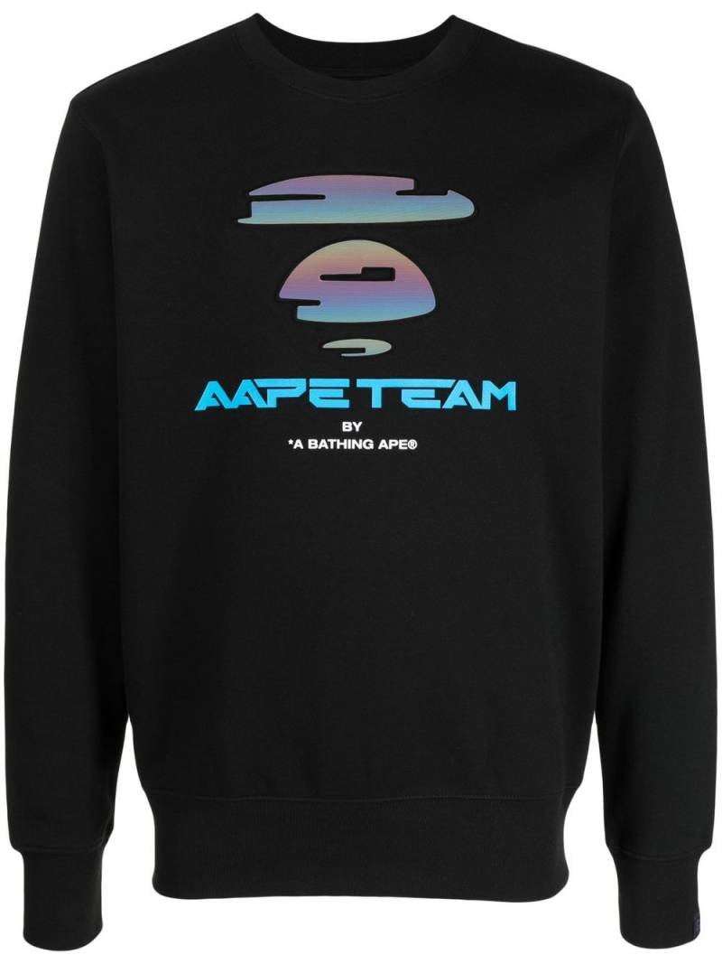 AAPE BY *A BATHING APE® graphic logo-print sweatshirt - Black von AAPE BY *A BATHING APE®