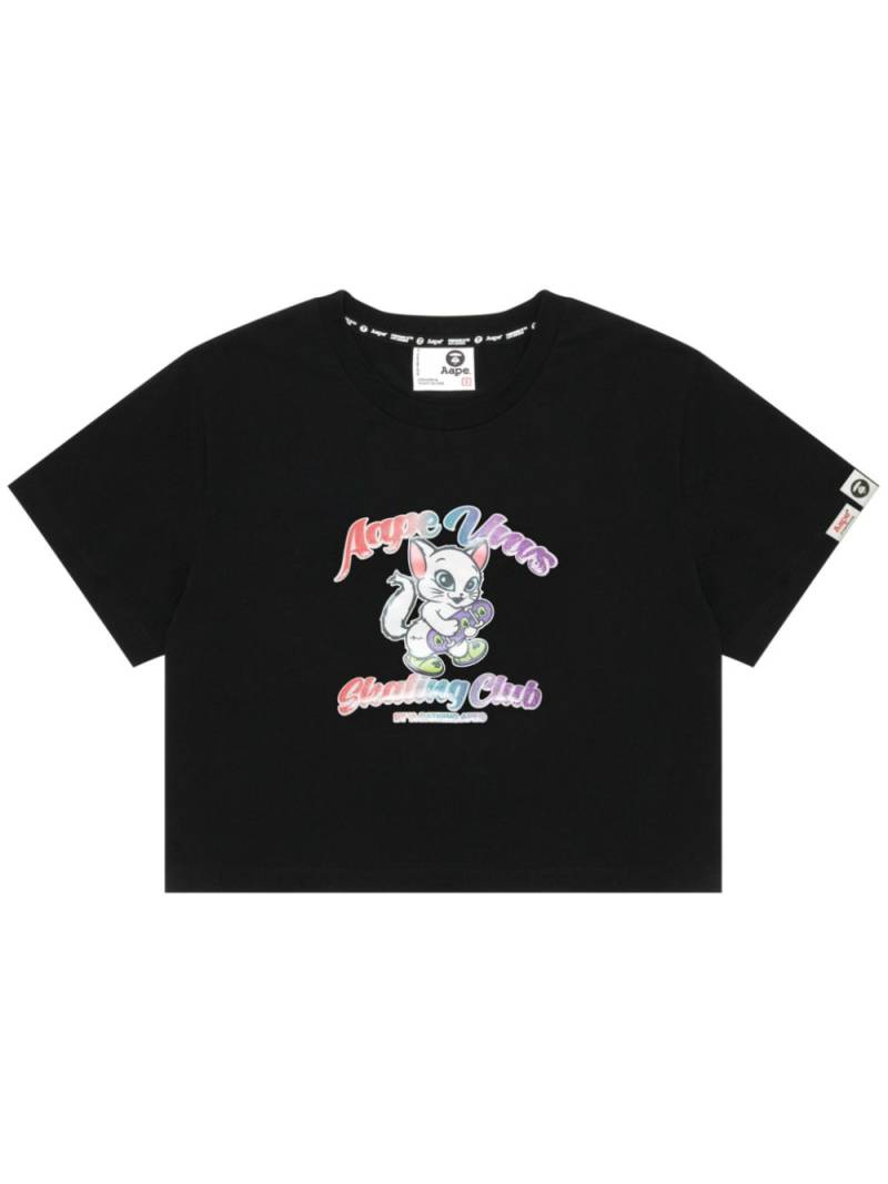 AAPE BY *A BATHING APE® graphic-print cotton T-shirt - Black von AAPE BY *A BATHING APE®