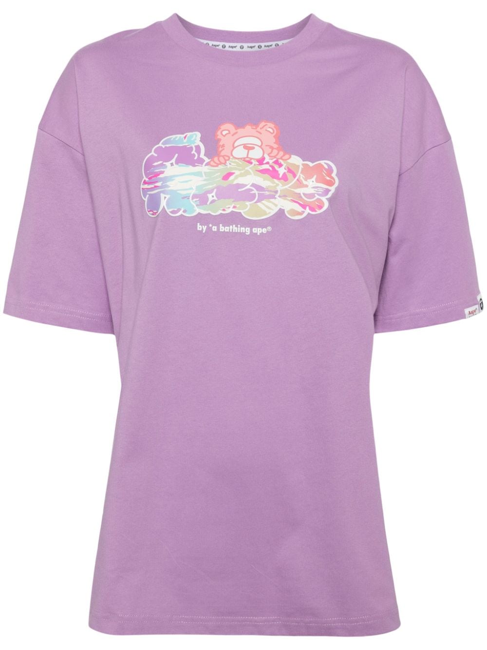 AAPE BY *A BATHING APE® graphic-print cotton T-shirt - Purple von AAPE BY *A BATHING APE®