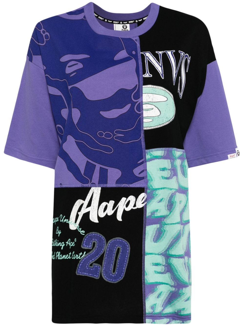 AAPE BY *A BATHING APE® graphic-print cotton T-shirt - Purple von AAPE BY *A BATHING APE®