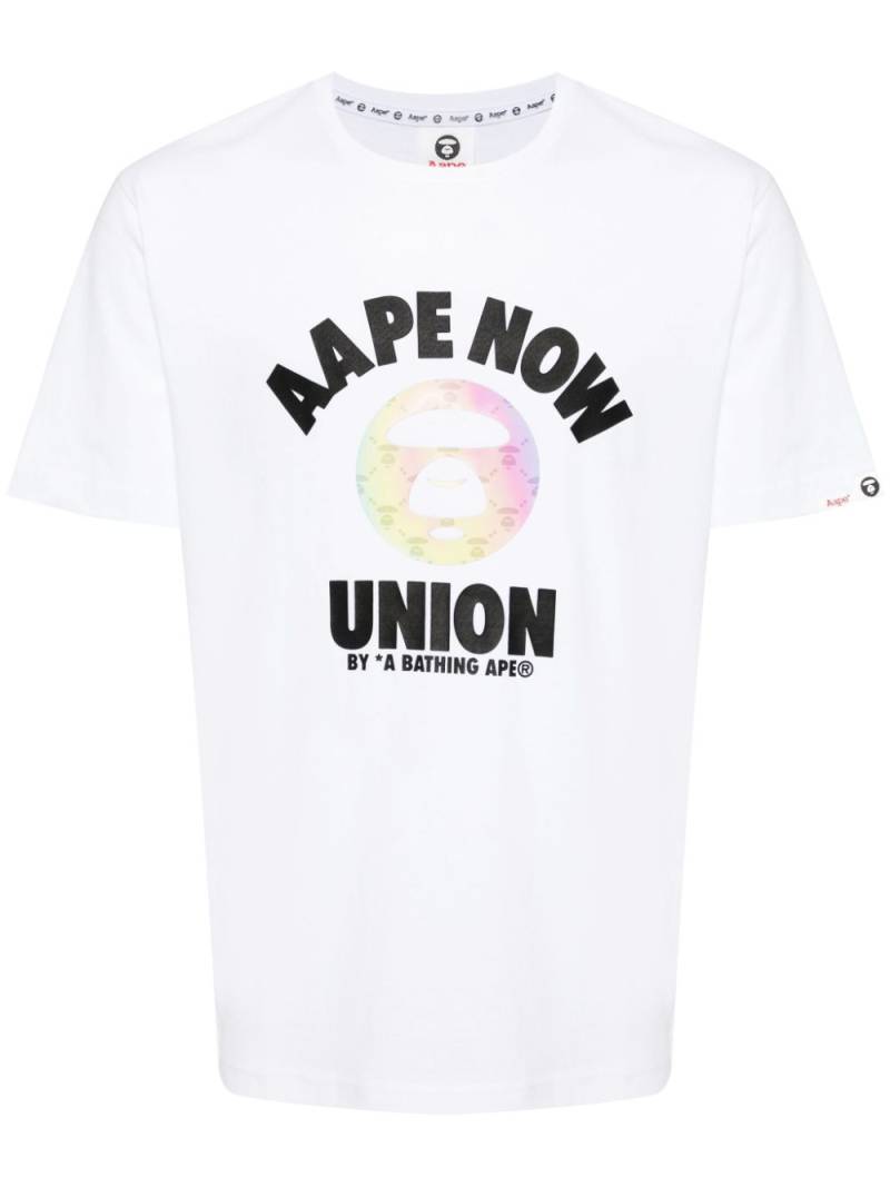 AAPE BY *A BATHING APE® graphic-print cotton T-shirt - White von AAPE BY *A BATHING APE®