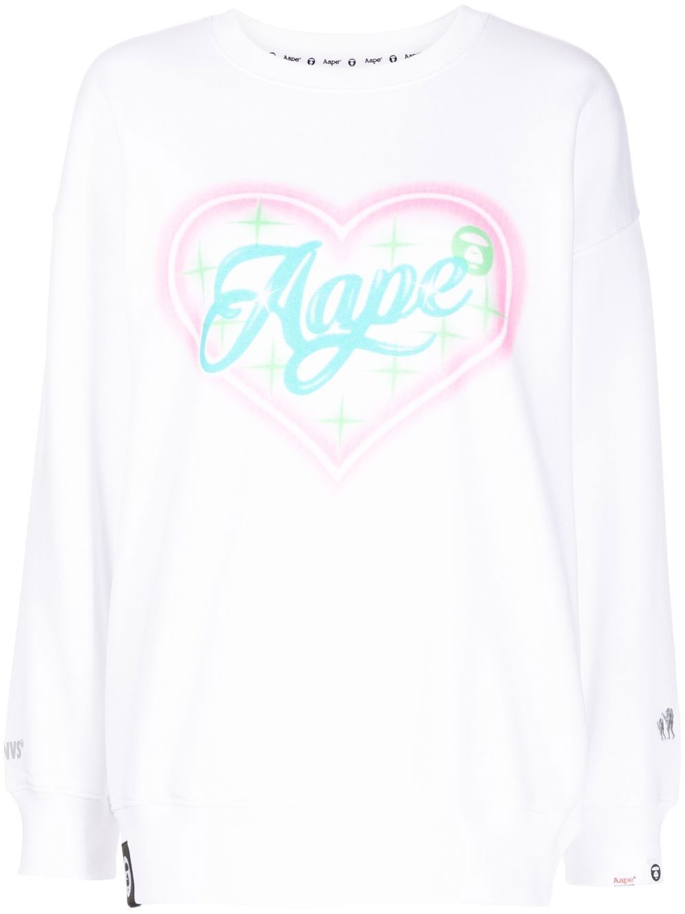 AAPE BY *A BATHING APE® graphic-print cotton sweatshirt - White von AAPE BY *A BATHING APE®